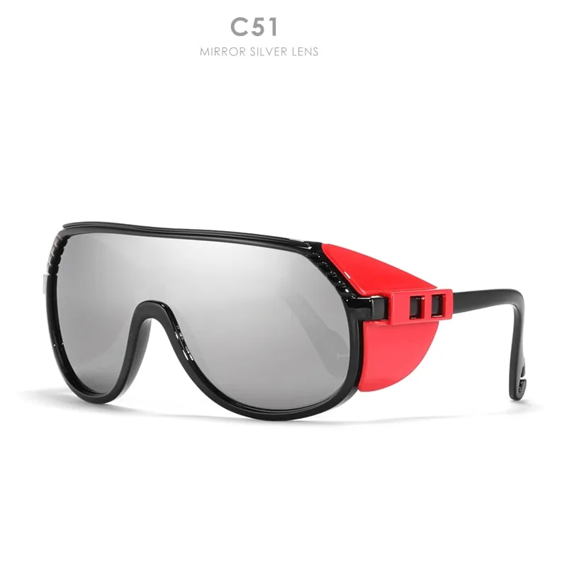 KDEAM One Piece Shape Polarized Sunglasses with Detachable Windproof  Shield