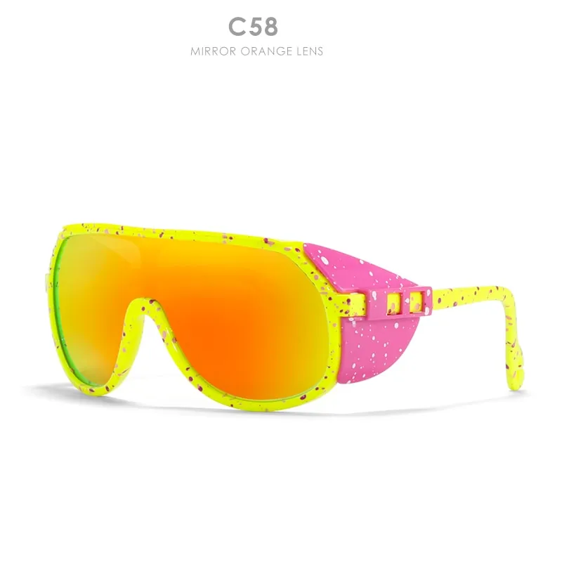 KDEAM One Piece Shape Polarized Sunglasses with Detachable Windproof  Shield