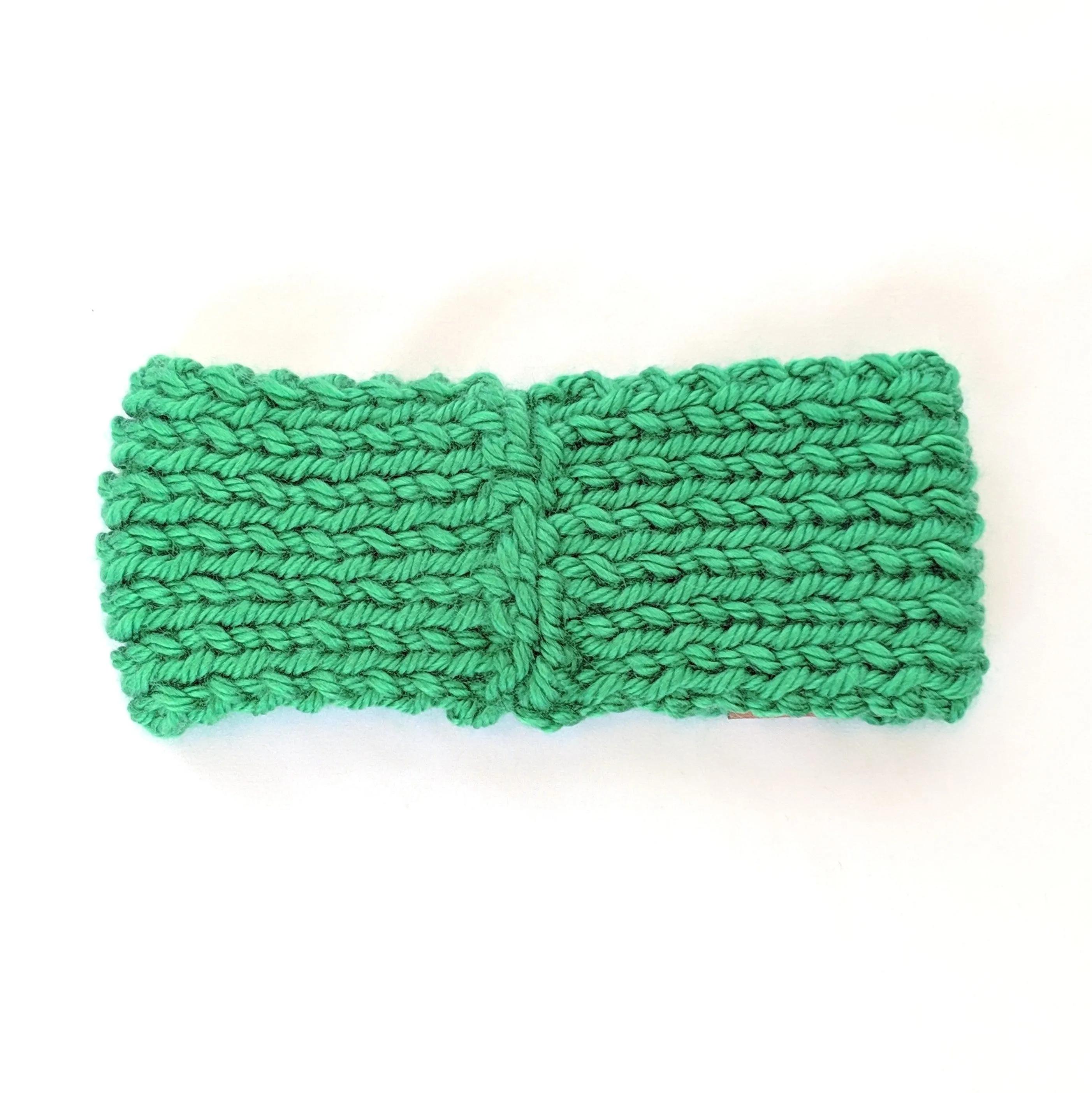 Kelly Green twist knit headband and ear warmer