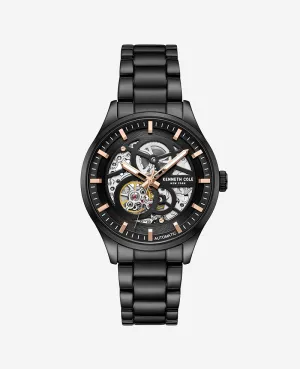 Kenneth Cole New York 42mm Automatic Black Skeleton Men's Watch KCWGY0046403