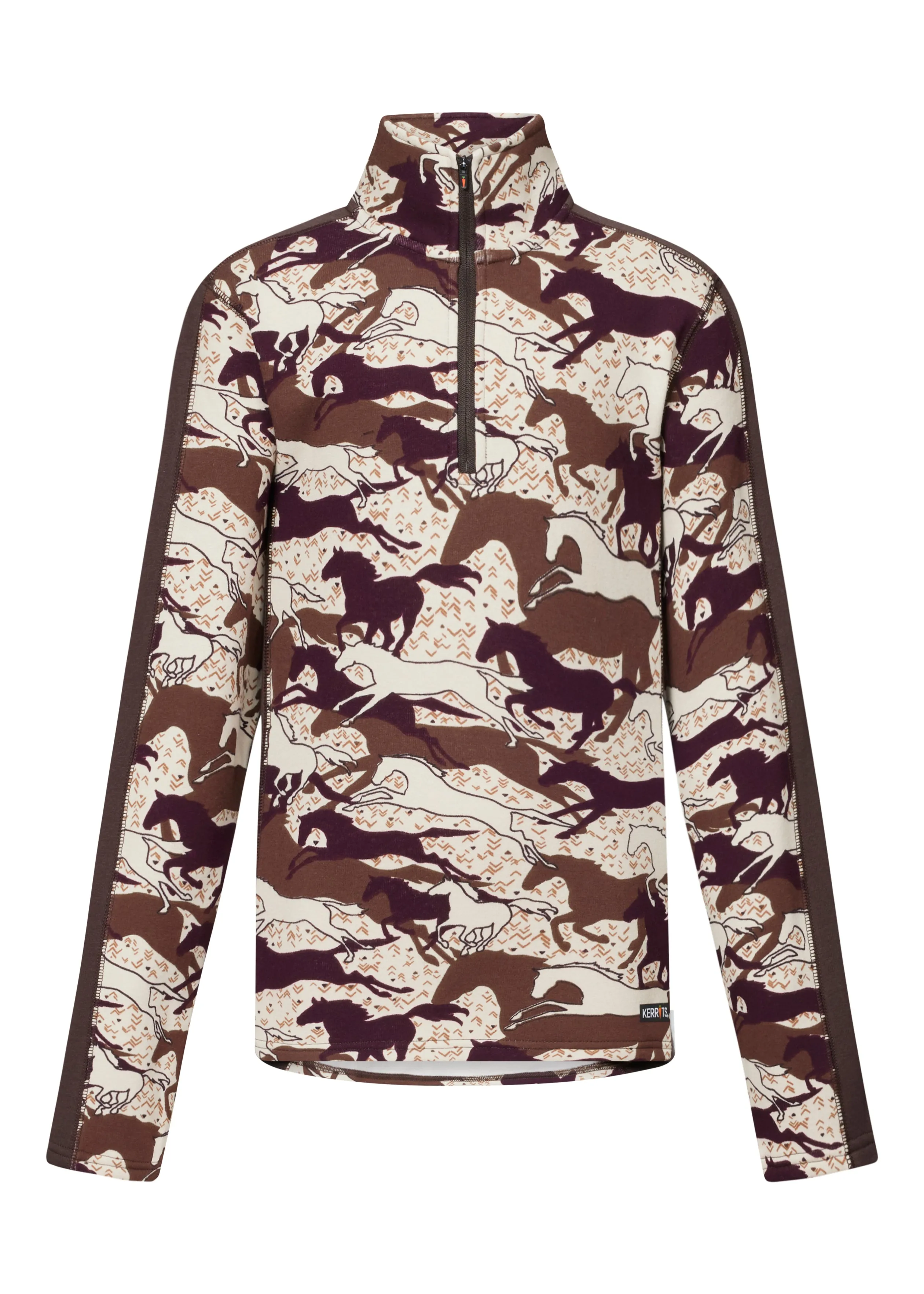 Kerrits Kids Plush Printed Fleece Half Zip Top