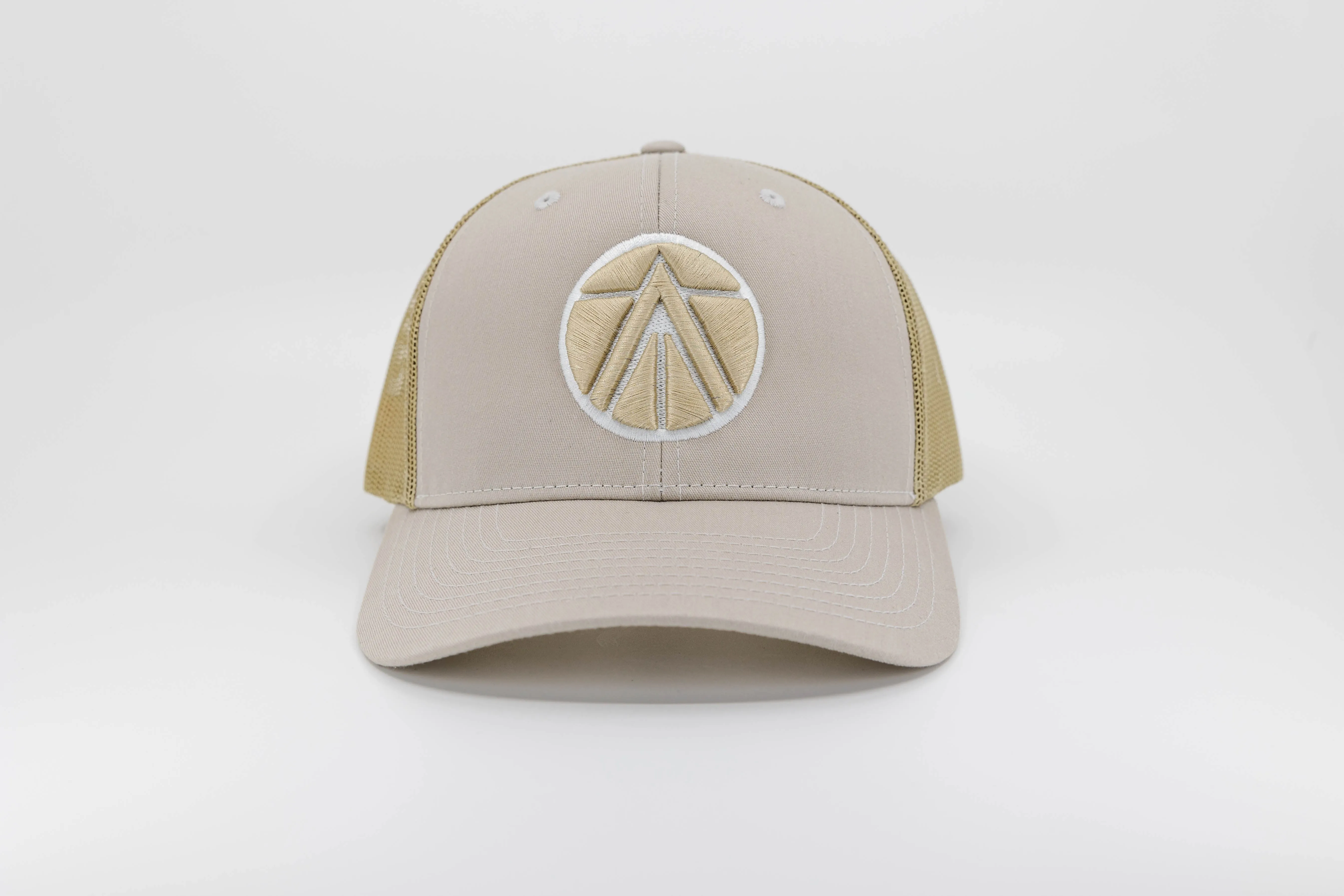 Khaki Curved Trucker
