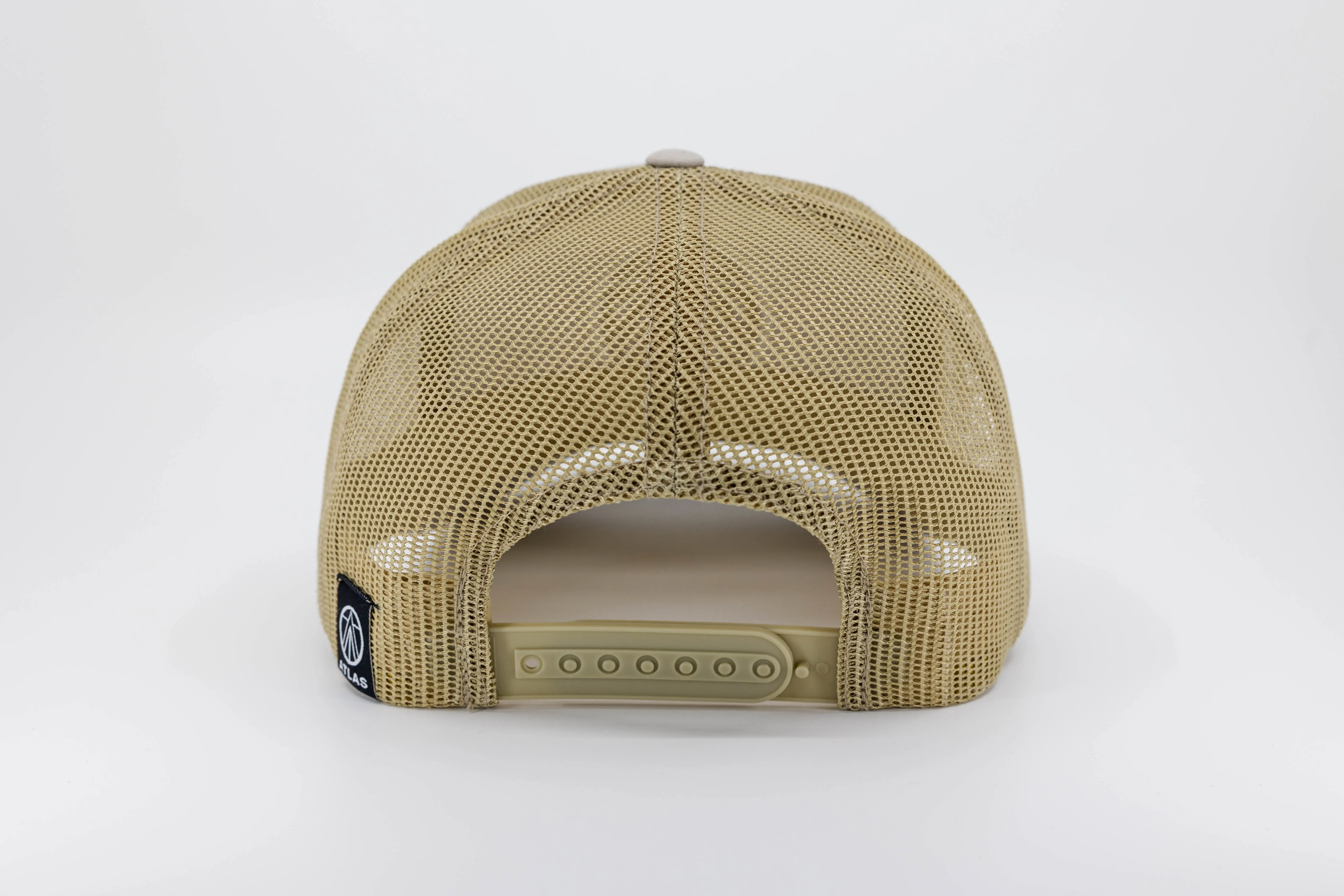 Khaki Curved Trucker