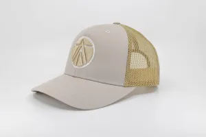 Khaki Curved Trucker