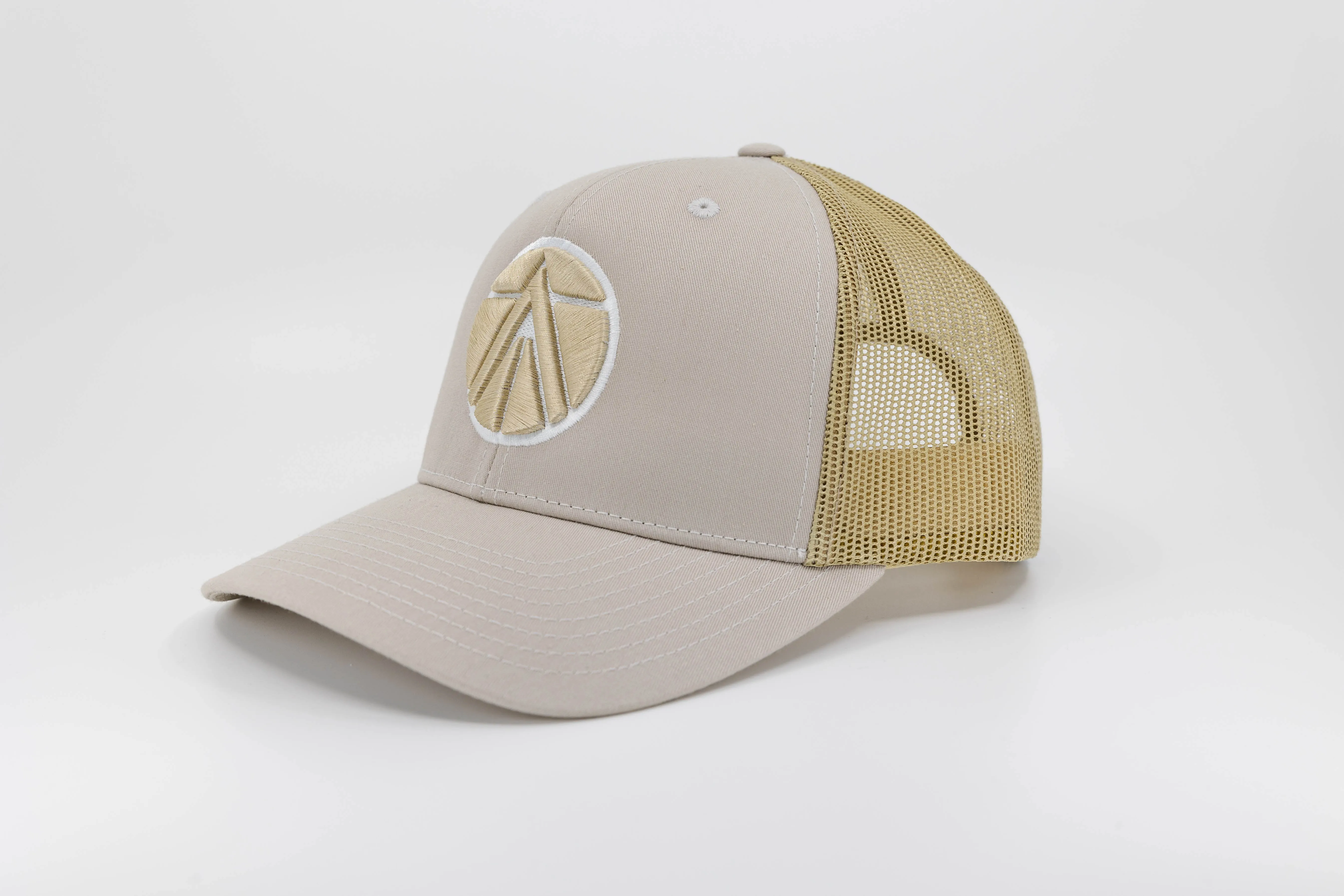 Khaki Curved Trucker