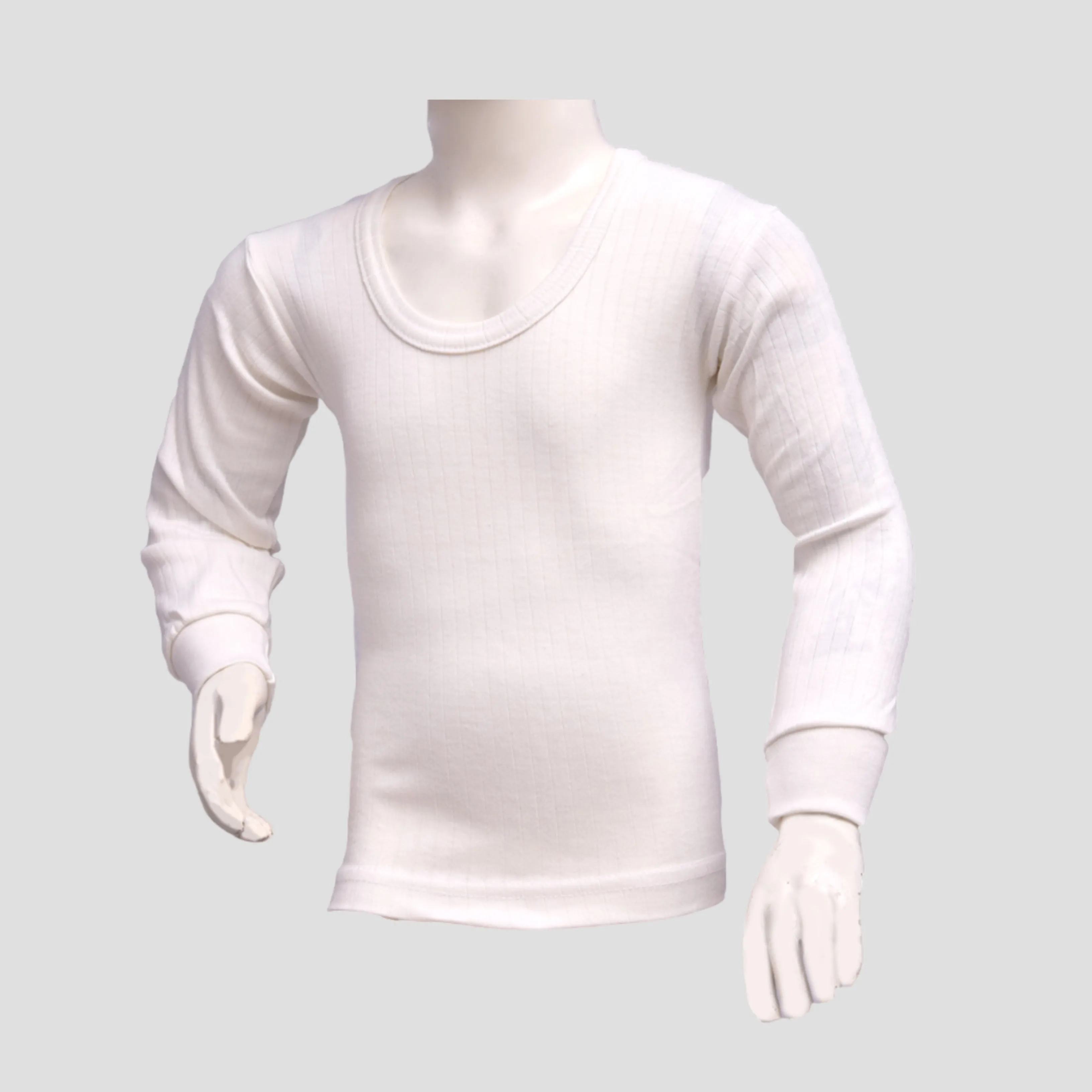 KIDS white EziFit Full Sleeves Warmer Shirt