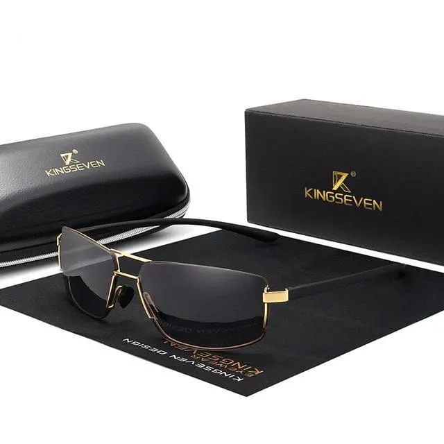 KINGSEVEN Rectangular Frame Driving Sunglasses for Men