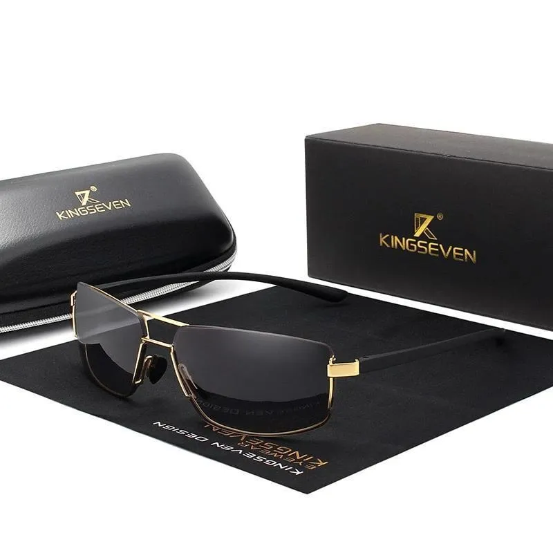 KINGSEVEN Rectangular Frame Driving Sunglasses for Men