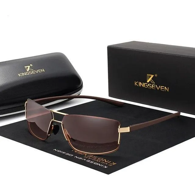 KINGSEVEN Rectangular Frame Driving Sunglasses for Men