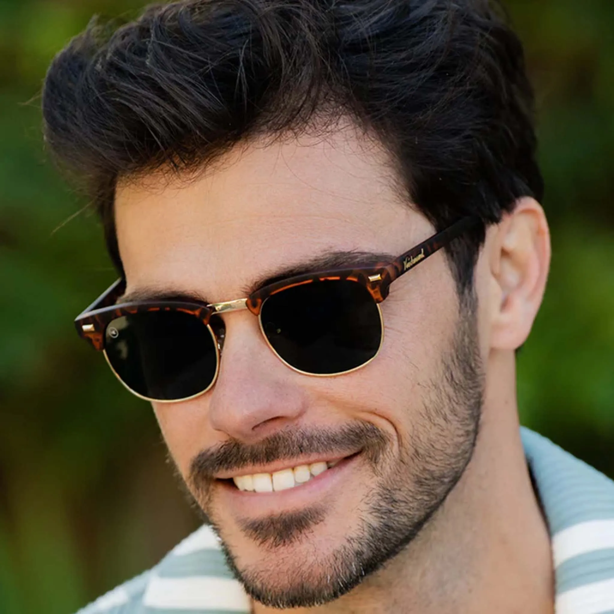 Knockaround® Brooklines Sunglasses in Matte Tortoise Shell and Gold