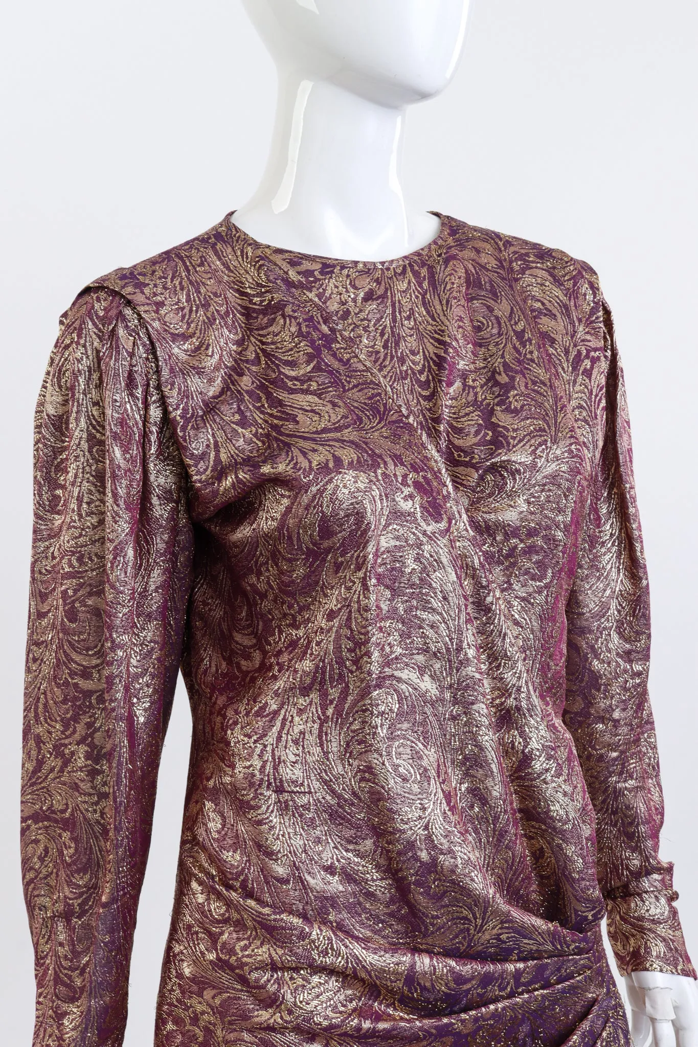 Lamé Blouse & Pleated Pant Set