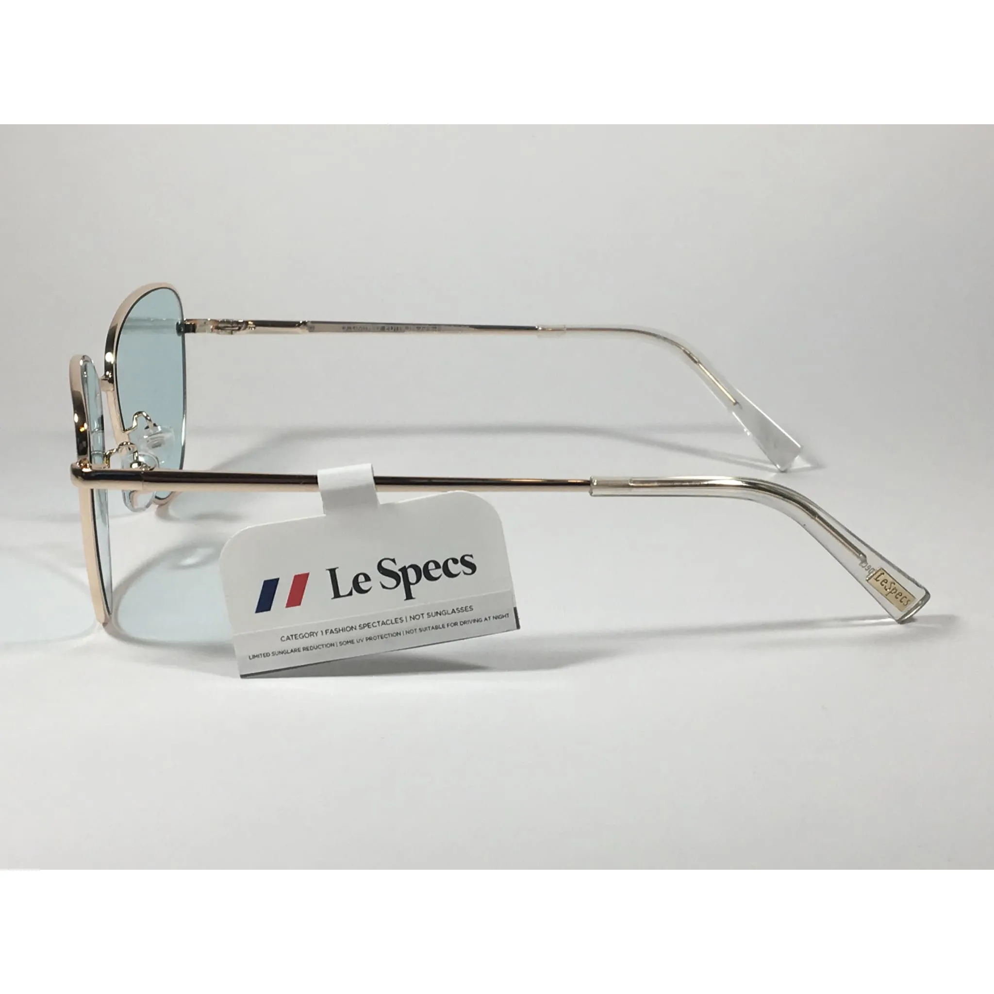 Le Specs Echo Limited Butterfly Cat Sunglasses Gold Frame Mint Blue Green Lens LSP1702153