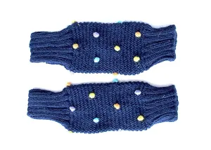 Leg/Arm Warmers Blue w/ Multicolor Dots