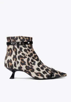 Leopard Print Ankle Boots