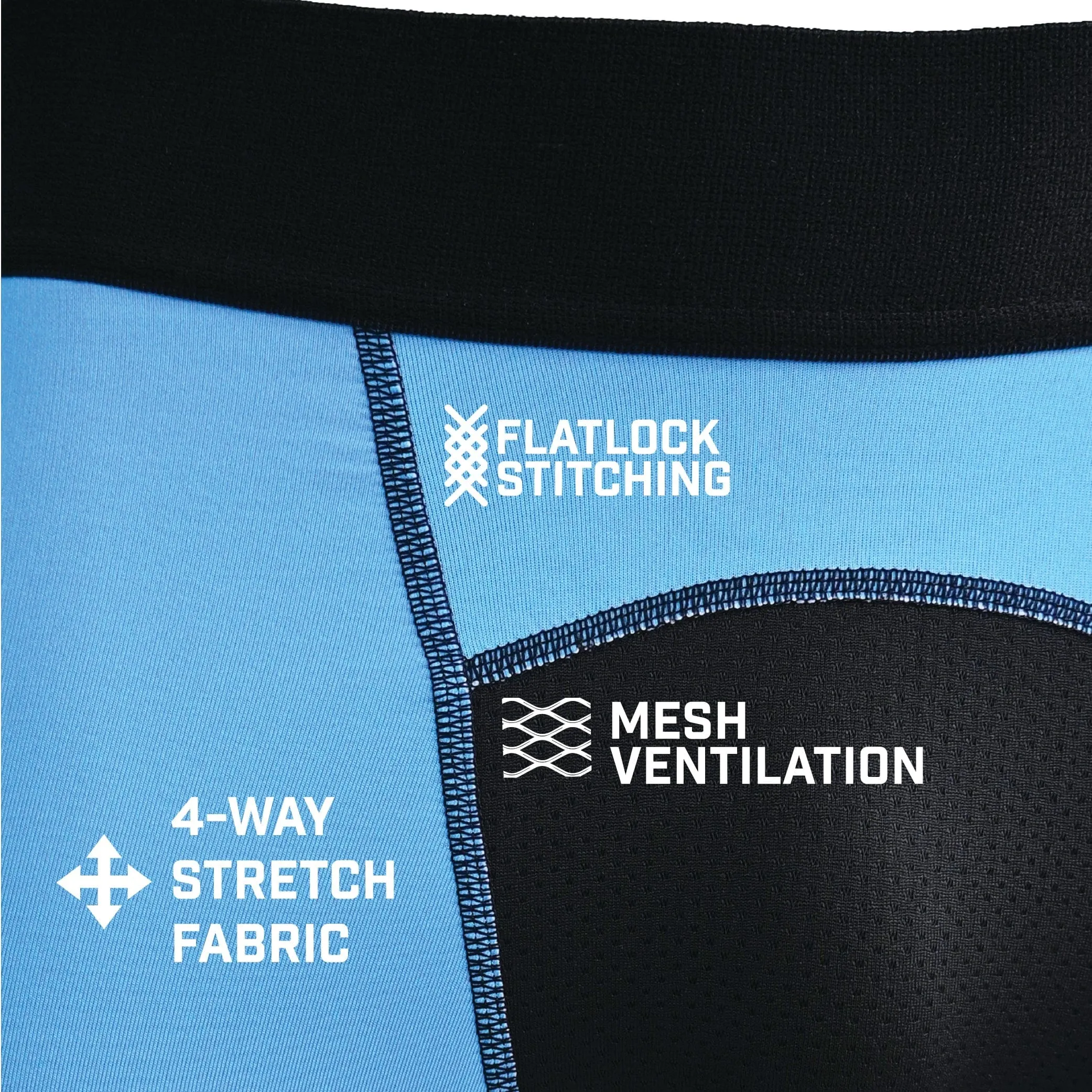 Light Blue Compression Tights | Elite Athletic Gear