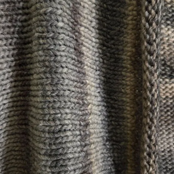 Lineamaglia Italy Wool Blend Striped Poncho Cape Circle Cardigan Sweater Size S