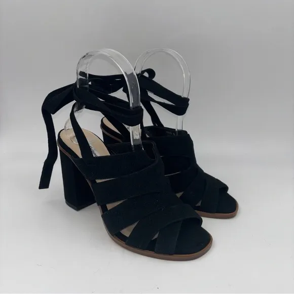 LK Bennett seline ankle wrap suede heeled sandal