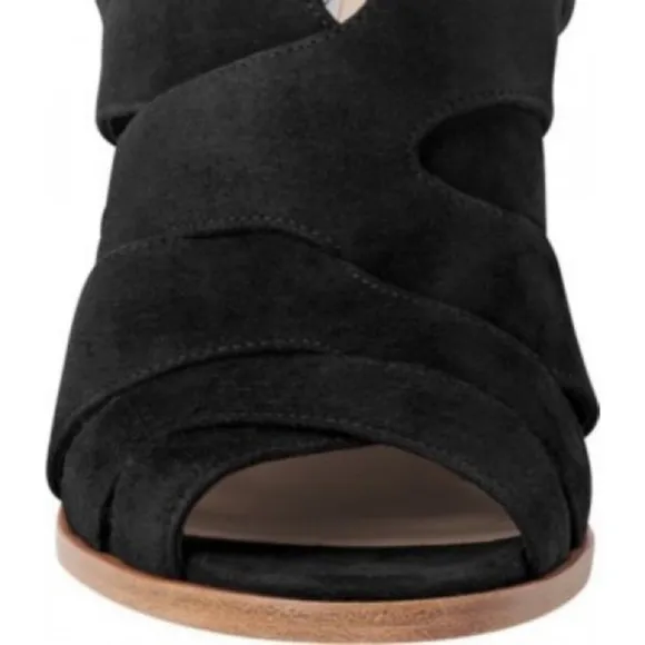 LK Bennett seline ankle wrap suede heeled sandal