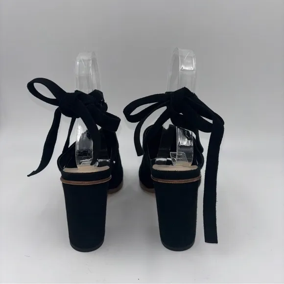 LK Bennett seline ankle wrap suede heeled sandal