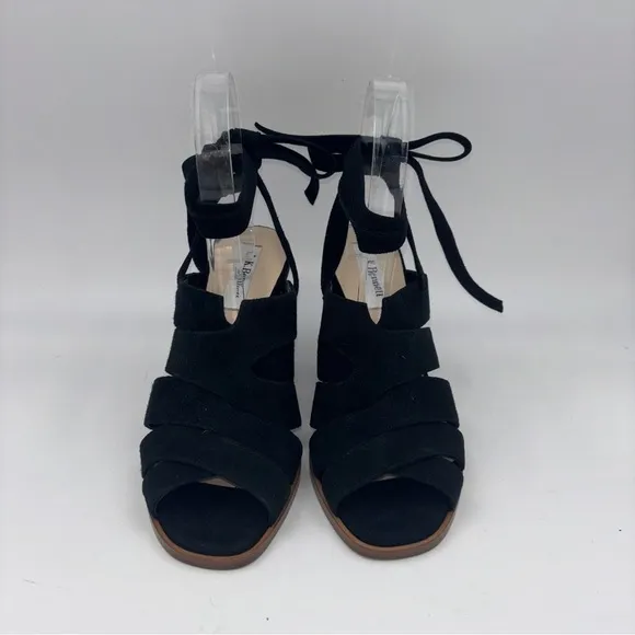 LK Bennett seline ankle wrap suede heeled sandal