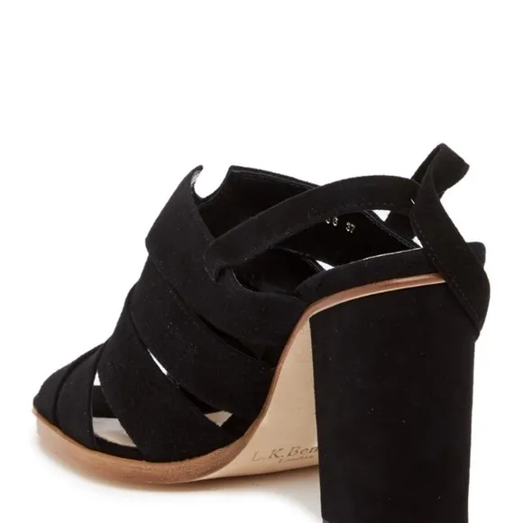 LK Bennett seline ankle wrap suede heeled sandal