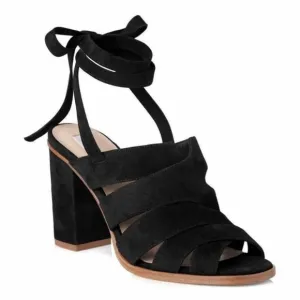 LK Bennett seline ankle wrap suede heeled sandal
