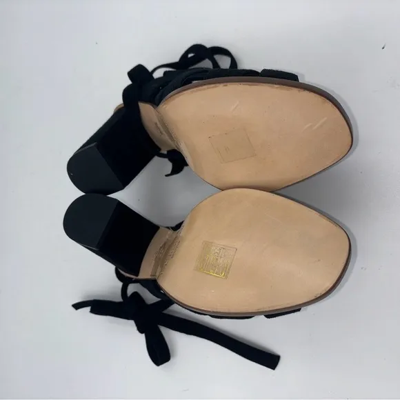 LK Bennett seline ankle wrap suede heeled sandal