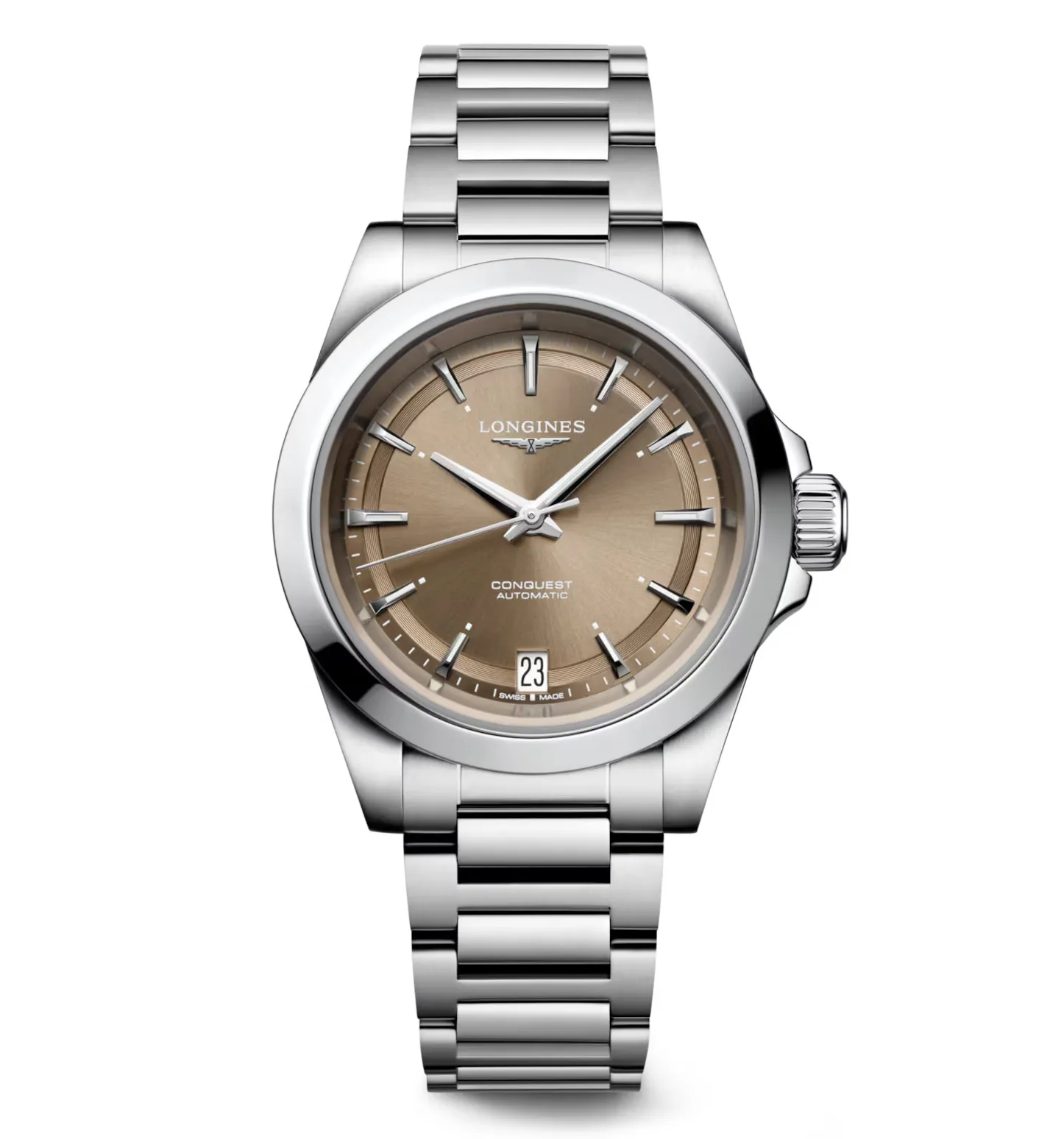 Longines Conquest 34mm Watch with Bronze Dial