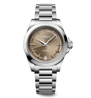 Longines Conquest 34mm Watch with Bronze Dial