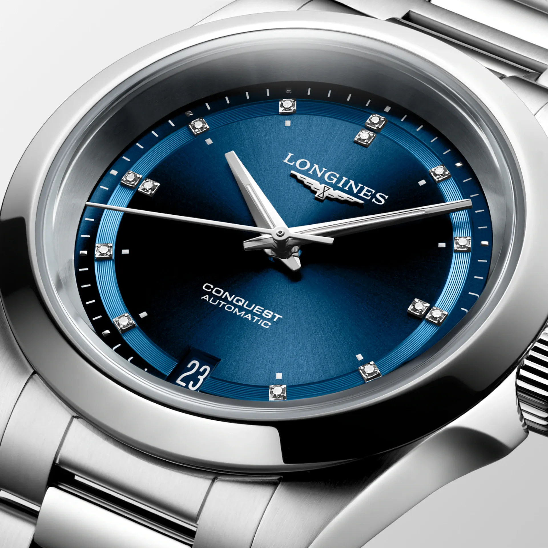 Longines Conquest 34mm Watch with Diamonds