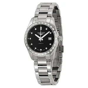 Longines Conquest Classic Black Dial Stainless Steel Ladies Watch L22850576 L2.285.0.57.6