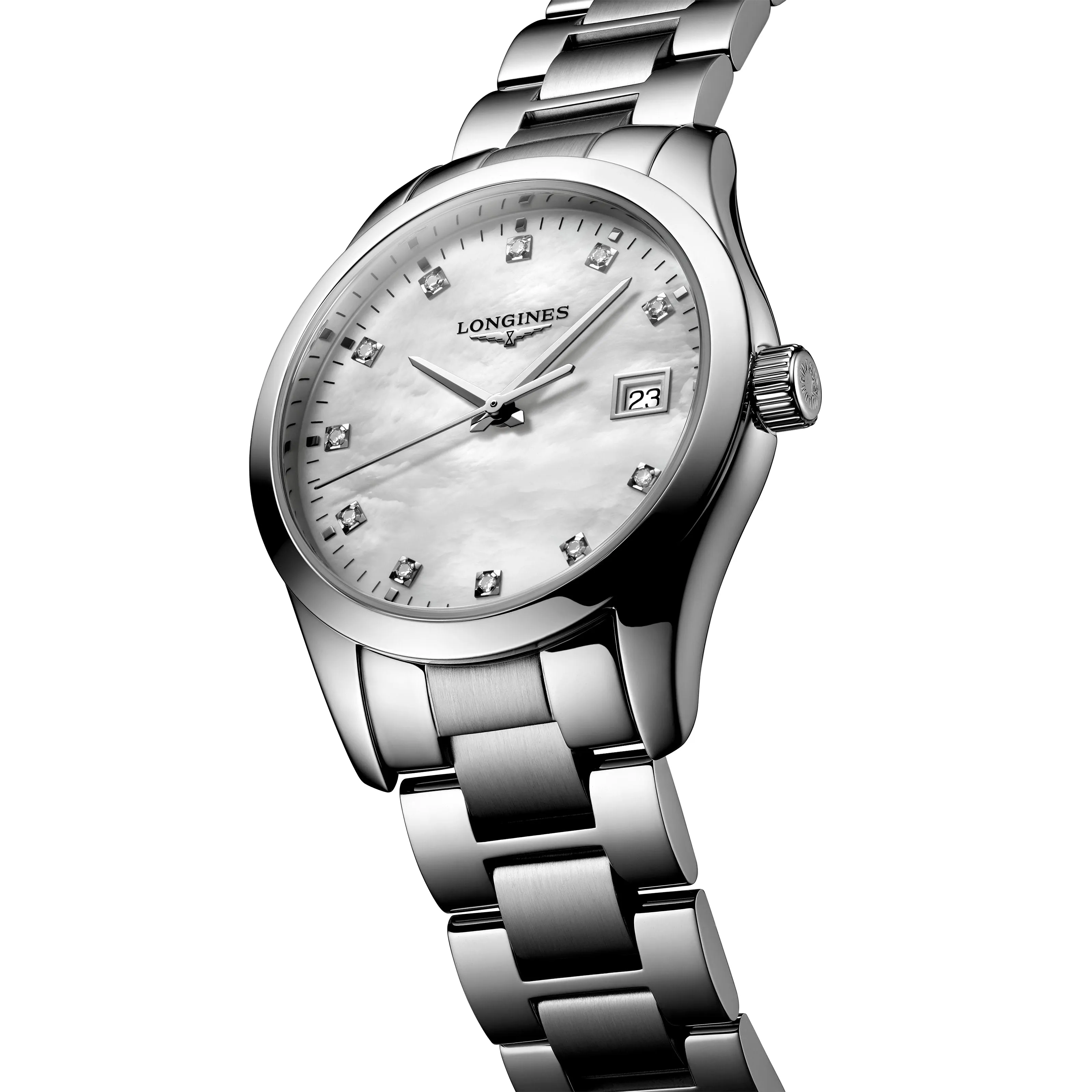Longines Conquest Classic Collection 34mm Mother-of-Pearl Dial Ladies' Watch