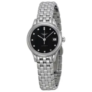 Longines Flagship Diamond  Automatic Black Dial Ladies Watch L42744576 L4.274.4.57.6