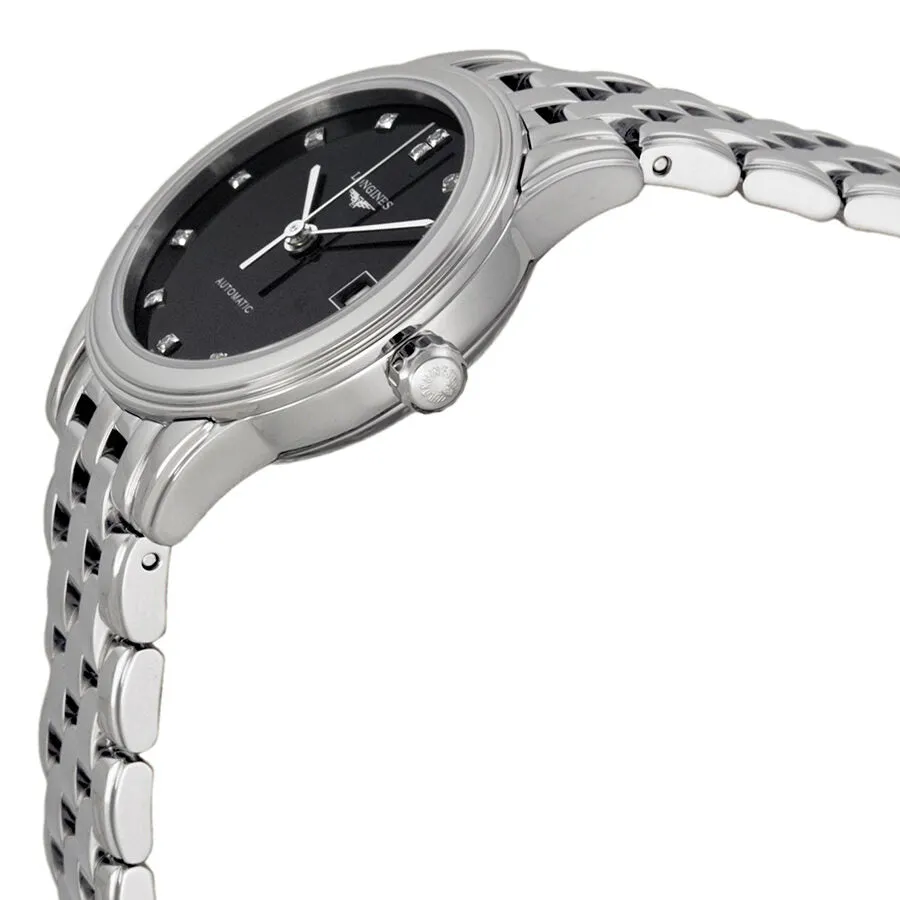 Longines Flagship Diamond  Automatic Black Dial Ladies Watch L42744576 L4.274.4.57.6