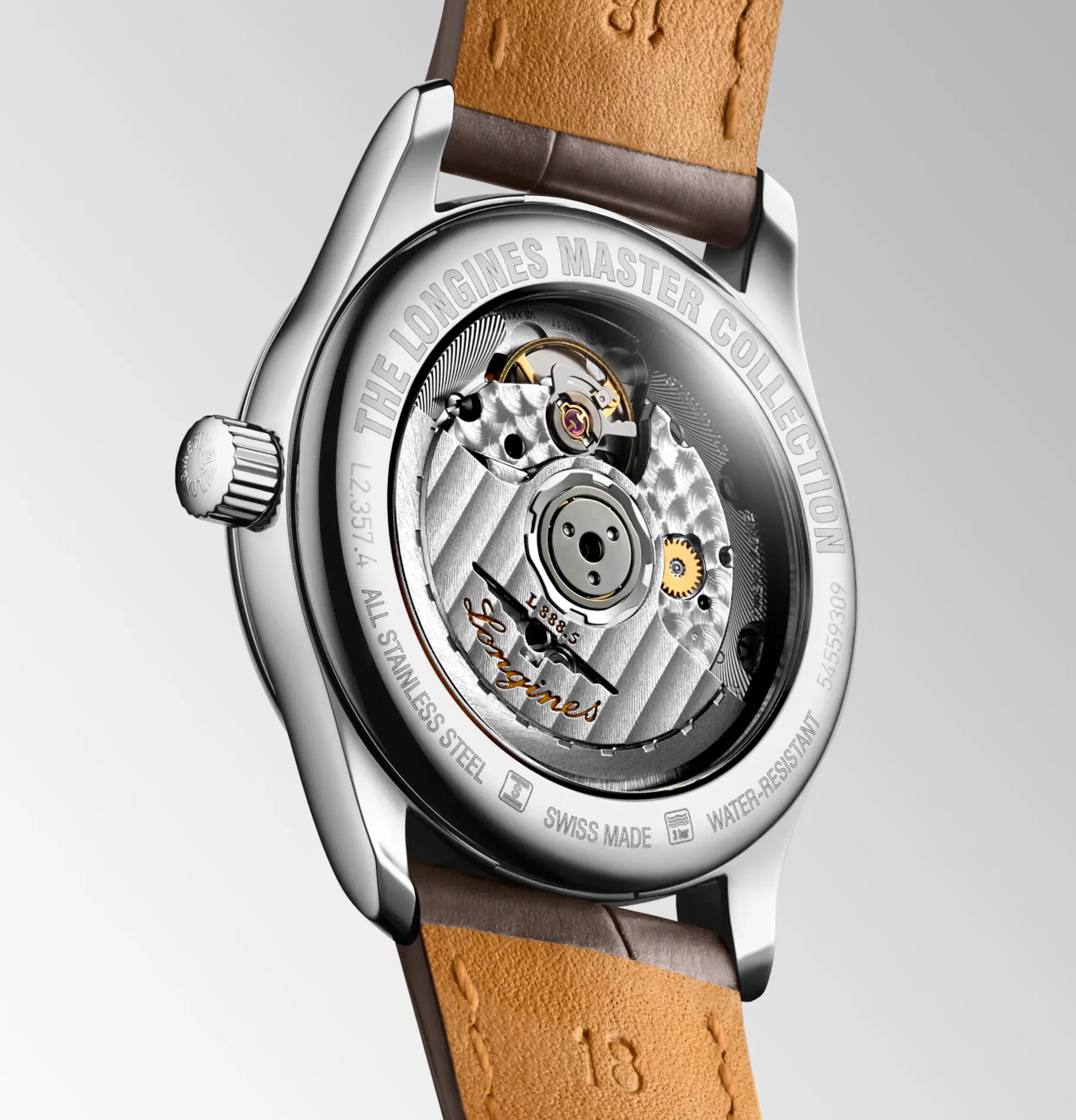 Longines Master 34mm Watch with Beige Dial