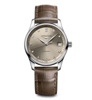 Longines Master 34mm Watch with Beige Dial