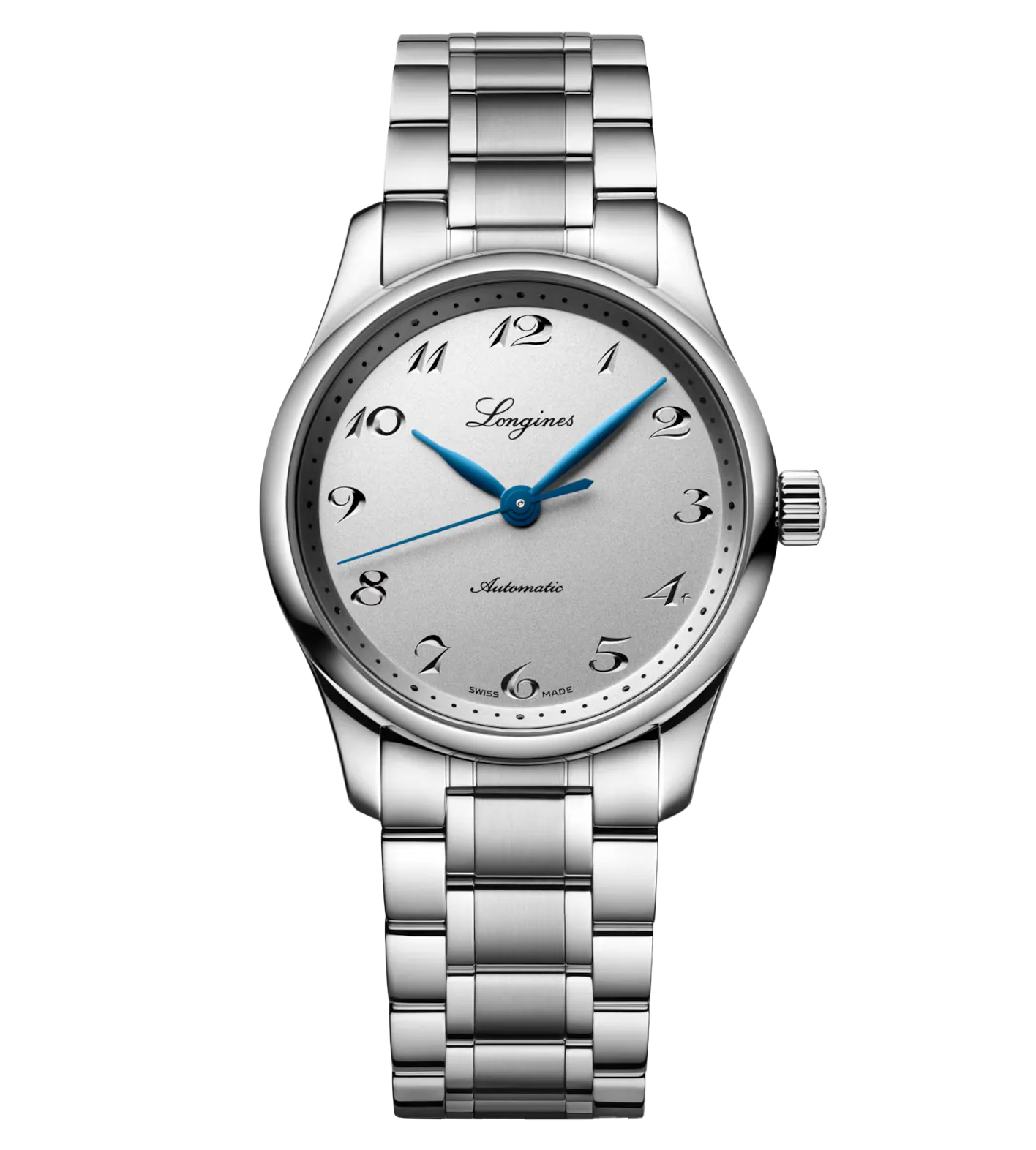 Longines Master 34mm Watch with Blued Steel Hands