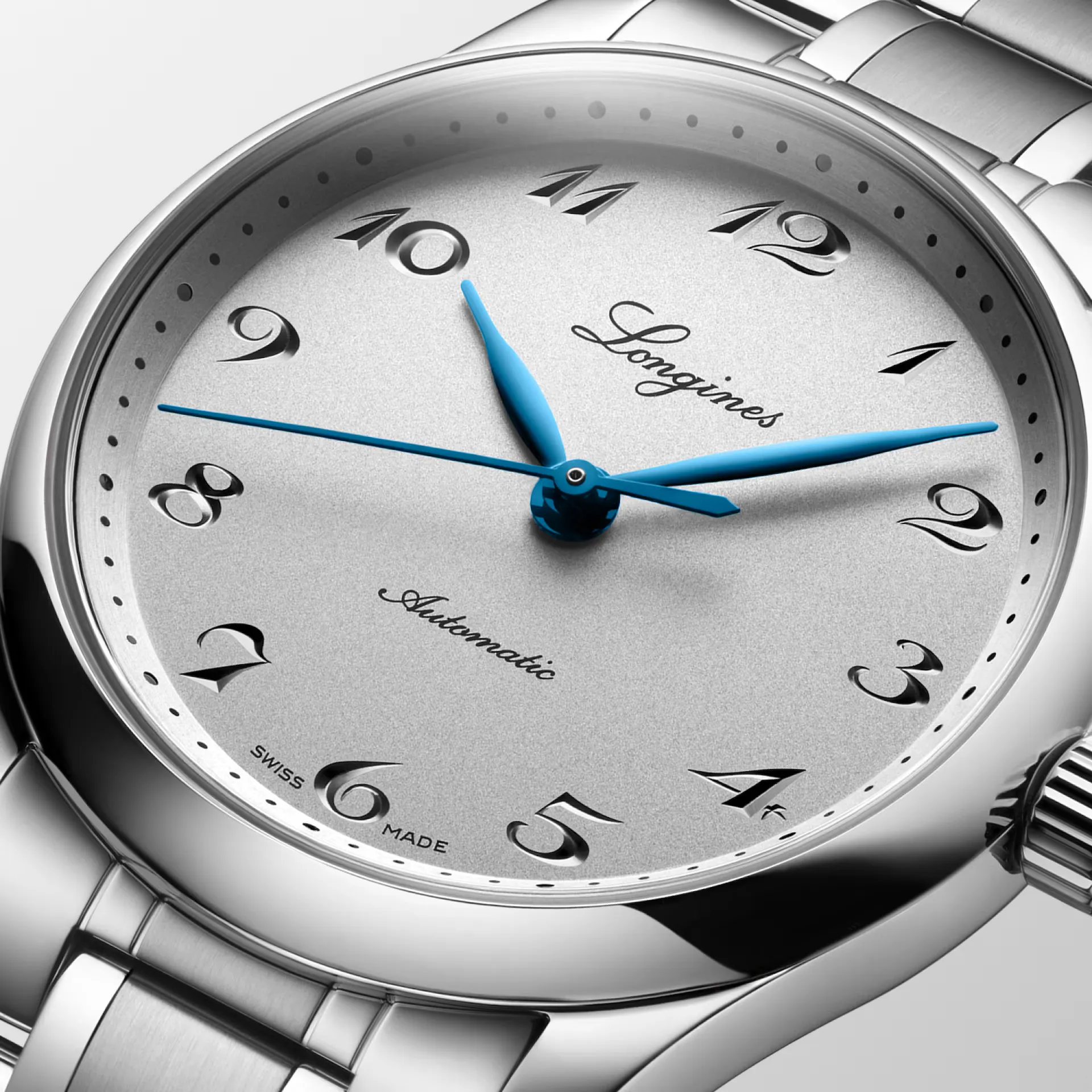 Longines Master 34mm Watch with Blued Steel Hands