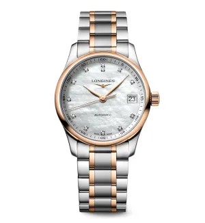 Longines Master 34mm Watch with Mother of Pearl Dial