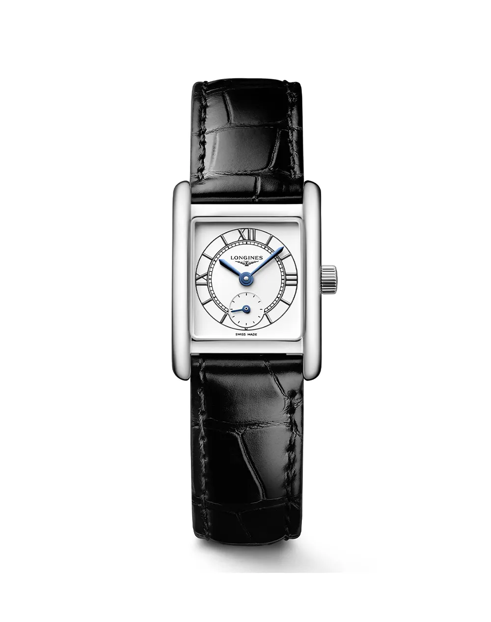 Longines Mini DolceVita 29mm Watch with Black Alligator Strap