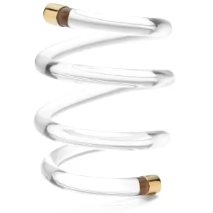 Lucite Spiral Bracelet in Gold