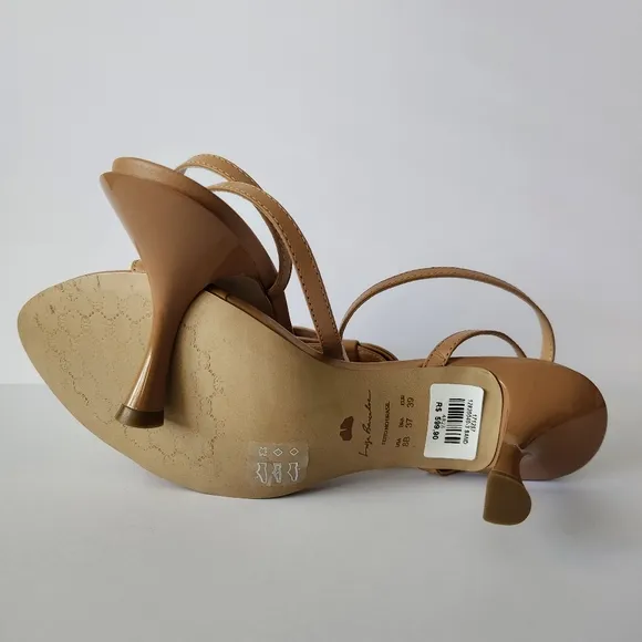 LUIZA BARCELOS Tan Heels For Women with Ankle Strap Size 8