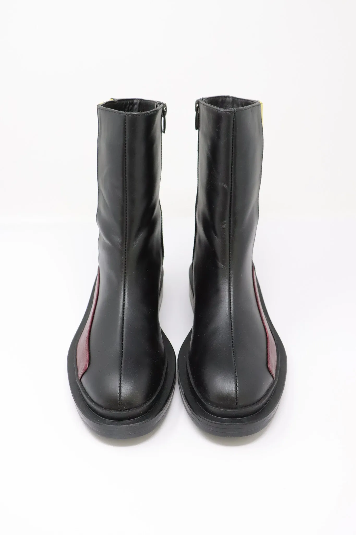 LUUKAA Color Block Leather Boots