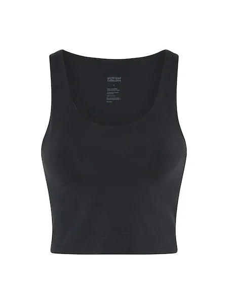 Luxe scoop tank in black