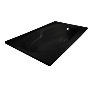Lyons Industries Classic 6 ft. Reversible Drain Heated Soaking Tub in Black