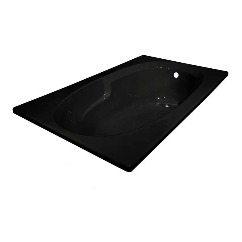 Lyons Industries Classic 6 ft. Reversible Drain Heated Soaking Tub in Black