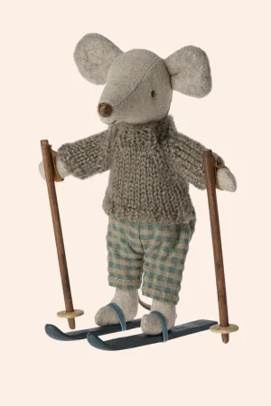 Maileg - Winter Mouse With Ski Set - Big Brother
