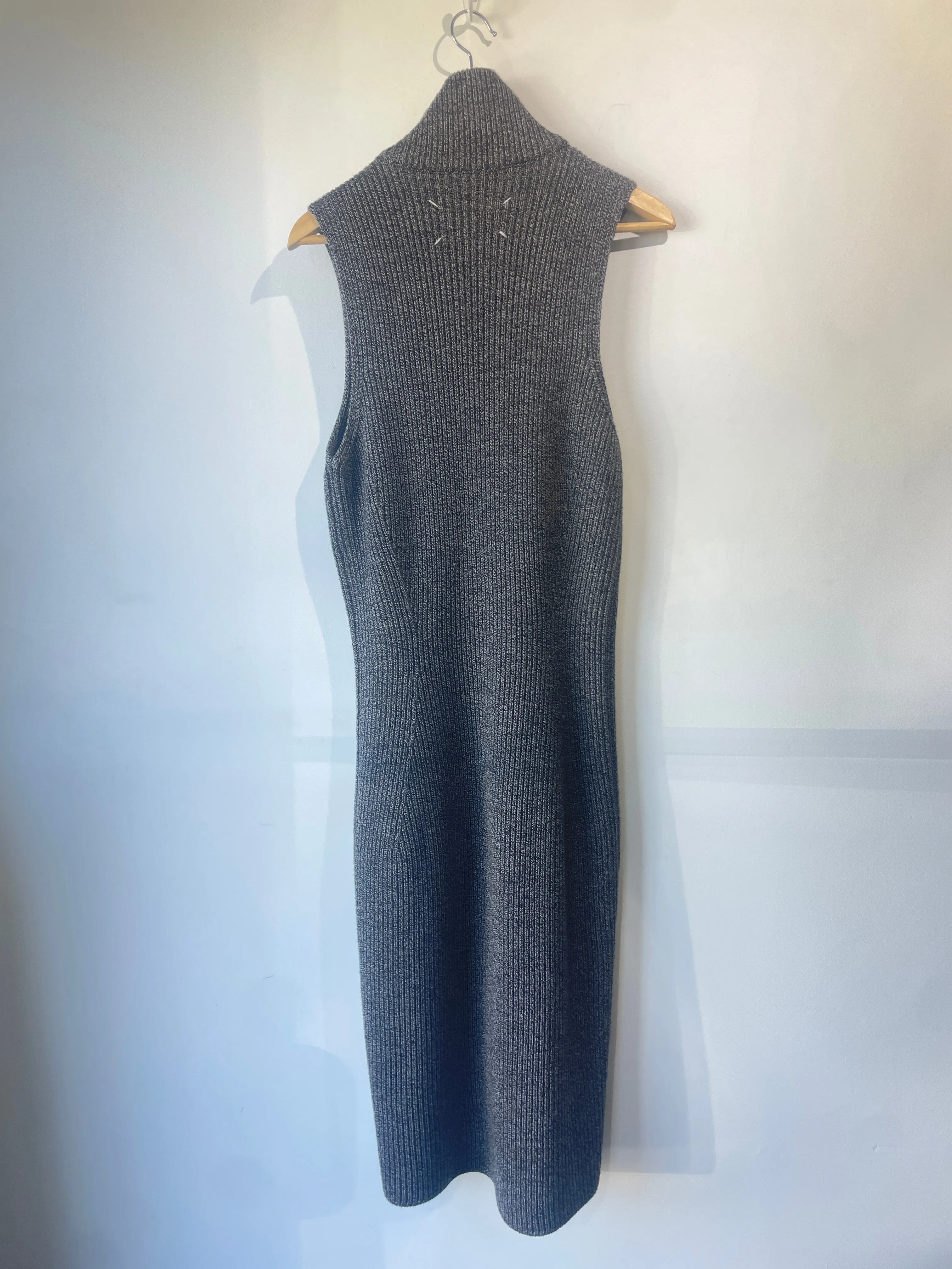 Maison Martin Margiela Grey Knit Midi Dress