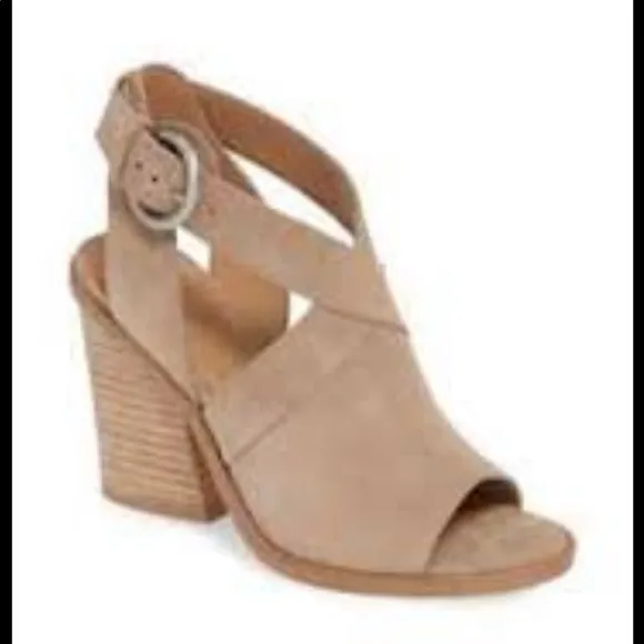 Marc Fisher Vega Taupe Suede Blocked heel 9