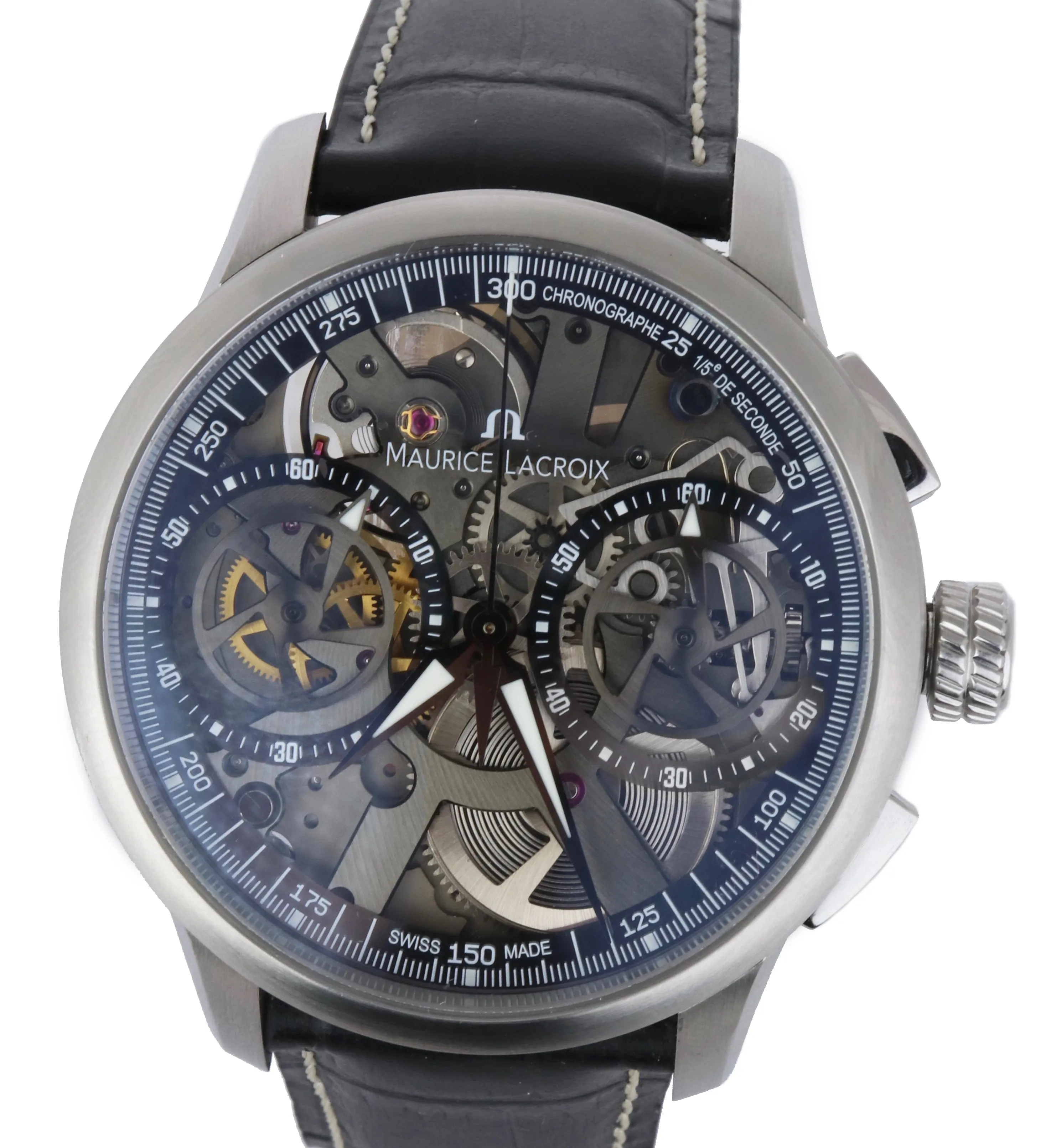 Maurice Lacroix ML Masterpiece Skeleton Chronograph Squelette Skeletal MP 7128